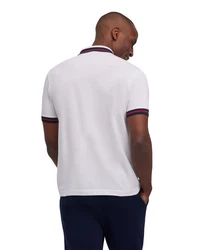 FALKE Poloshirt Weiß/Dunkelblau/Creme/Lila/Dunkelrot