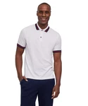 FALKE Poloshirt Weiß/Dunkelblau/Creme/Lila/Dunkelrot