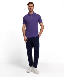 FALKE Poloshirt Dunkelblau/Lila