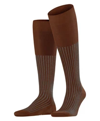 FALKE Kniestrümpfe Oxford Stripe Dunkelbraun/Beige/Khaki