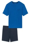 Schiesser Shorty Comfort Fit Set Dunkelblau/Blau
