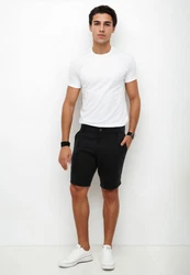 Indicode Shorts Indoros Schwarz/Weiß/Creme