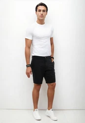 Indicode Shorts Indoros Schwarz/Weiß/Creme