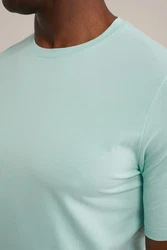 WE Fashion T-Shirt Hellgrün/Grün/Hellblau/Türkis
