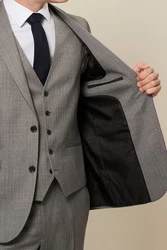 Next Baukastensakko Slim-Fit-Anzug-Sakko (1-tlg) Grau