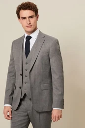 Baukastensakko Slim-Fit-Anzug-Sakko mit Struktur (1-tlg)