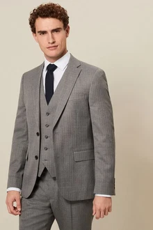 Next Baukastensakko Slim-Fit-Anzug-Sakko (1-tlg) Grau