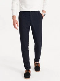 Chinohose Herrenhose Chino mit elastischem Bund in zartem Karomuster