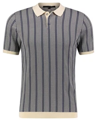 Drykorn Poloshirt Strickpolo TRITON 10 Regular Fit Kurzarm Grau/Hellblau/Blau/Dunkelblau