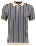Drykorn Poloshirt Strickpolo TRITON 10 Regular Fit Kurzarm Grau/Hellblau/Blau/Dunkelblau