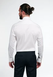 Eterna Langarm Business Hemd Weiß/Creme/Grau