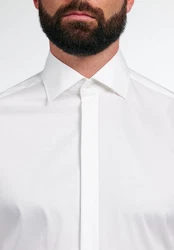 Eterna Langarm Business Hemd Weiß/Creme/Grau