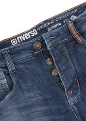 Riverso Jeansshorts Herren RIVTom Regular Fit Dunkelblau/Lila/Rot/Blau/Pastell