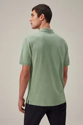 Next Bandeau-Bikini-Top Piqu-Poloshirt Hellgrün/Grün/Dunkelgrün