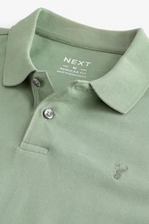 Next Bandeau-Bikini-Top Piqu-Poloshirt Hellgrün/Grün/Dunkelgrün