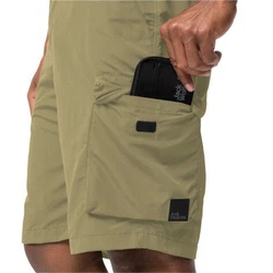 Jack Wolfskin Cargoshorts KALAHARI CARGO Khaki/Dunkelgrün