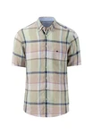 FYNCH-HATTON Karohemd mit Logoprägung Hellblau/Mischfarben/Beige