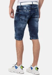 Cipo & Baxx Jeansshorts Blau/Lila/Dunkelblau