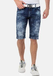 Cipo & Baxx Jeansshorts Blau/Lila/Dunkelblau