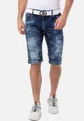 Cipo & Baxx Jeansshorts Blau/Lila/Dunkelblau