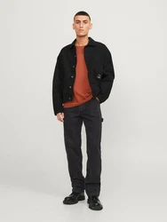 Jack & Jones Loose-fit Jeans JJIEddie JJCarpenter black denim