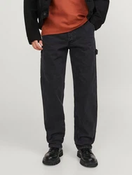 Jack & Jones Loose-fit Jeans JJIEddie JJCarpenter black denim