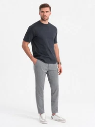 Chinohose Klassisch geschnittene Herrenhose in zartem Karomuster Chino
