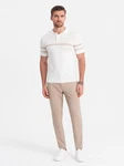 OMBRE Chinohose Khaki/Beige/Creme/Weiß