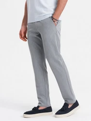 OMBRE Chinohose SLIM FIT Grau/Hellgrau