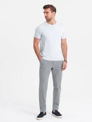 OMBRE Chinohose SLIM FIT Grau/Hellgrau