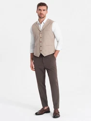 OMBRE Chinohose SLIM FIT Khaki/Grau/Braun/Beige