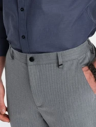 OMBRE Chinohose SLIM FIT Hellgrau/Grau