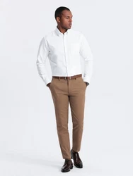 OMBRE Chinohose SLIM FIT Khaki/Beige/Braun