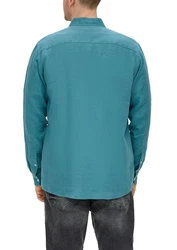 s.Oliver Kurzarmhemd mit Button-Down-Kragen Türkis/Hellblau/Blau/Grün