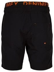 DENIMFY Badeshorts DFNeo Regular Fit Grau/Orange/Schwarz