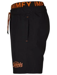 DENIMFY Badeshorts DFNeo Regular Fit Grau/Orange/Schwarz