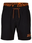 DENIMFY Badeshorts DFNeo Regular Fit Grau/Orange/Schwarz
