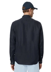 Marc O'Polo Leinenhemd im klassischen Look Hellblau/Blau/Dunkelblau