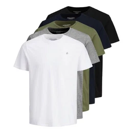 T-Shirt Tee SS Crew Neck 5PK mit kleinem Logo auf der linken Brust