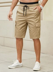 JMIERR Cargoshorts Kurze Hosen Herren Unifarbe