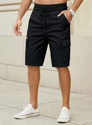 JMIERR Cargoshorts Kurze Hosen Herren Unifarbe