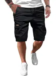 Cargoshorts Kurze Hosen Herren Baumwolle Shorts Sommer Freizeithose mit Taschen (shorts) in Unifarbe