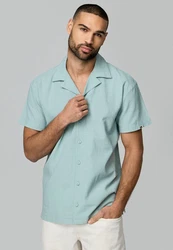 Indicode Langarmhemd Rycroft Blau/Türkis/Grün/Hellblau