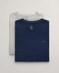 Gant V-NECK T-SHIRT PACK Hellgrau/Marineblau