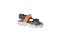 Ricosta Sandale Grau/Rot/Orange/Hellblau/Dunkelblau