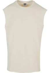 URBAN CLASSICS T-Shirt Open Edge Sleeveless Tee Khaki/Beige/Braun/Weiß