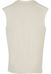 URBAN CLASSICS T-Shirt Open Edge Sleeveless Tee Khaki/Beige/Braun/Weiß