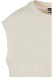 URBAN CLASSICS T-Shirt Open Edge Sleeveless Tee Khaki/Beige/Braun/Weiß