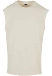 URBAN CLASSICS T-Shirt Open Edge Sleeveless Tee Khaki/Beige/Braun/Weiß