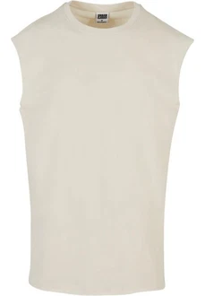 URBAN CLASSICS T-Shirt Open Edge Sleeveless Tee Khaki/Beige/Braun/Weiß